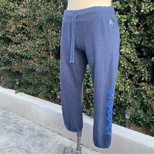 Victoria's Secret Soft Blue Sequins V. Secret Logo Small Drawstring Joggers
